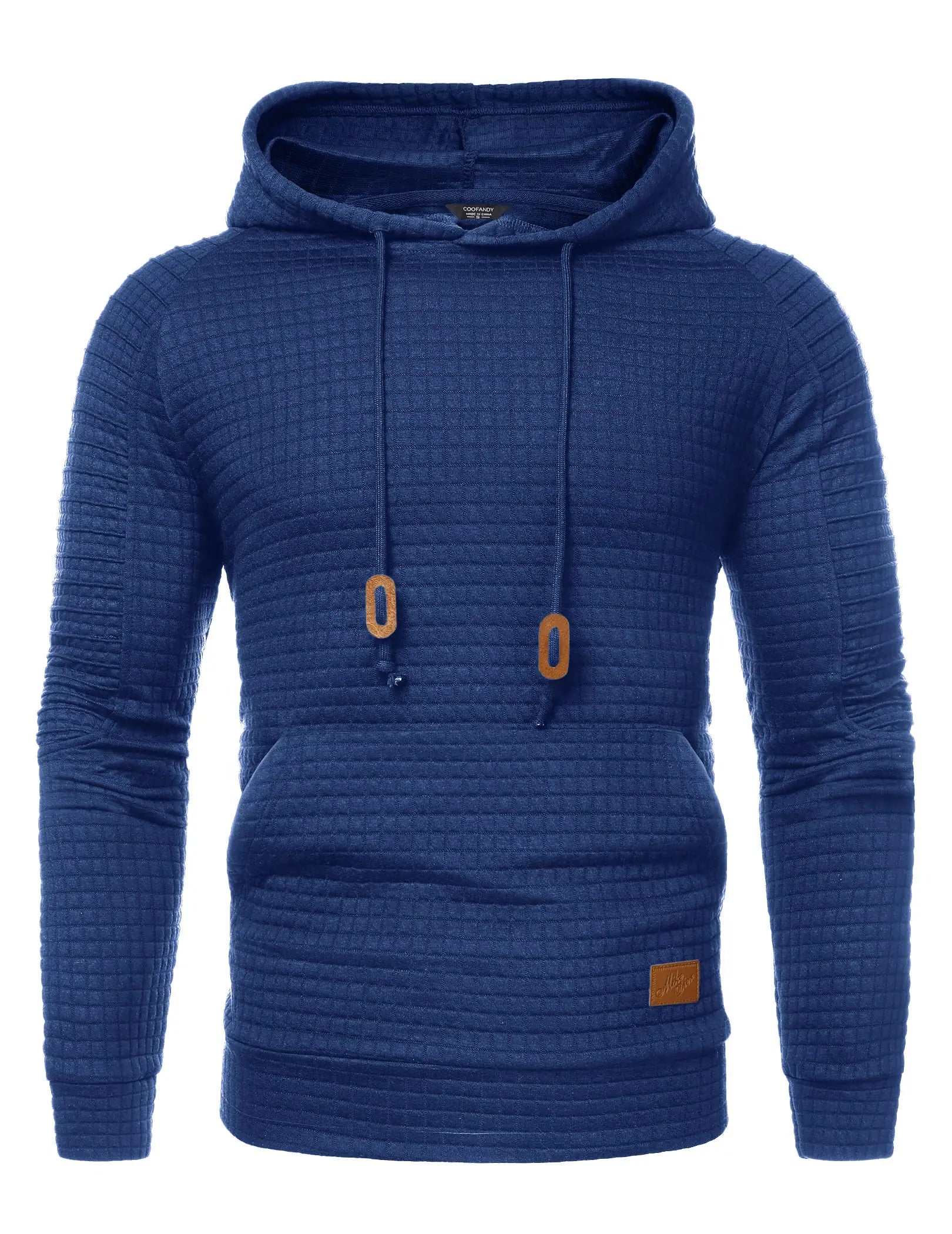 COOFANDY Men's Waffle Knit Pullover Hoodie - 0