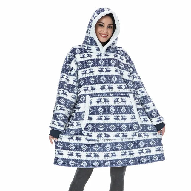 Buy blue-deer Women Oversized Warm Winter Hoodies