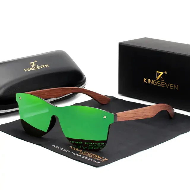 Buy green-bubinga-wood Natural Wooden Sunglasses