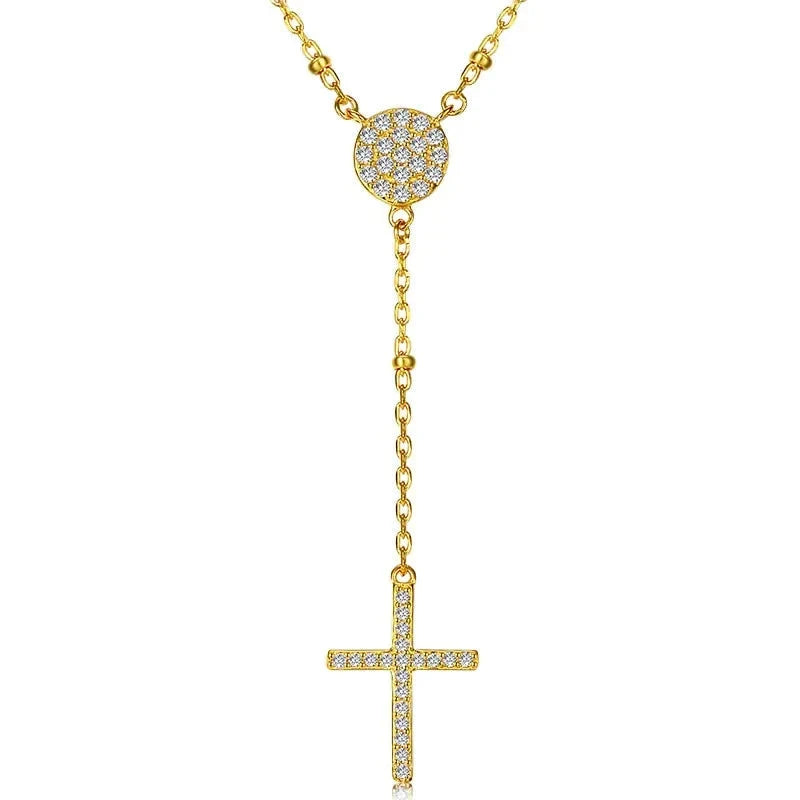 925 Sterling Silver Rosary Necklace