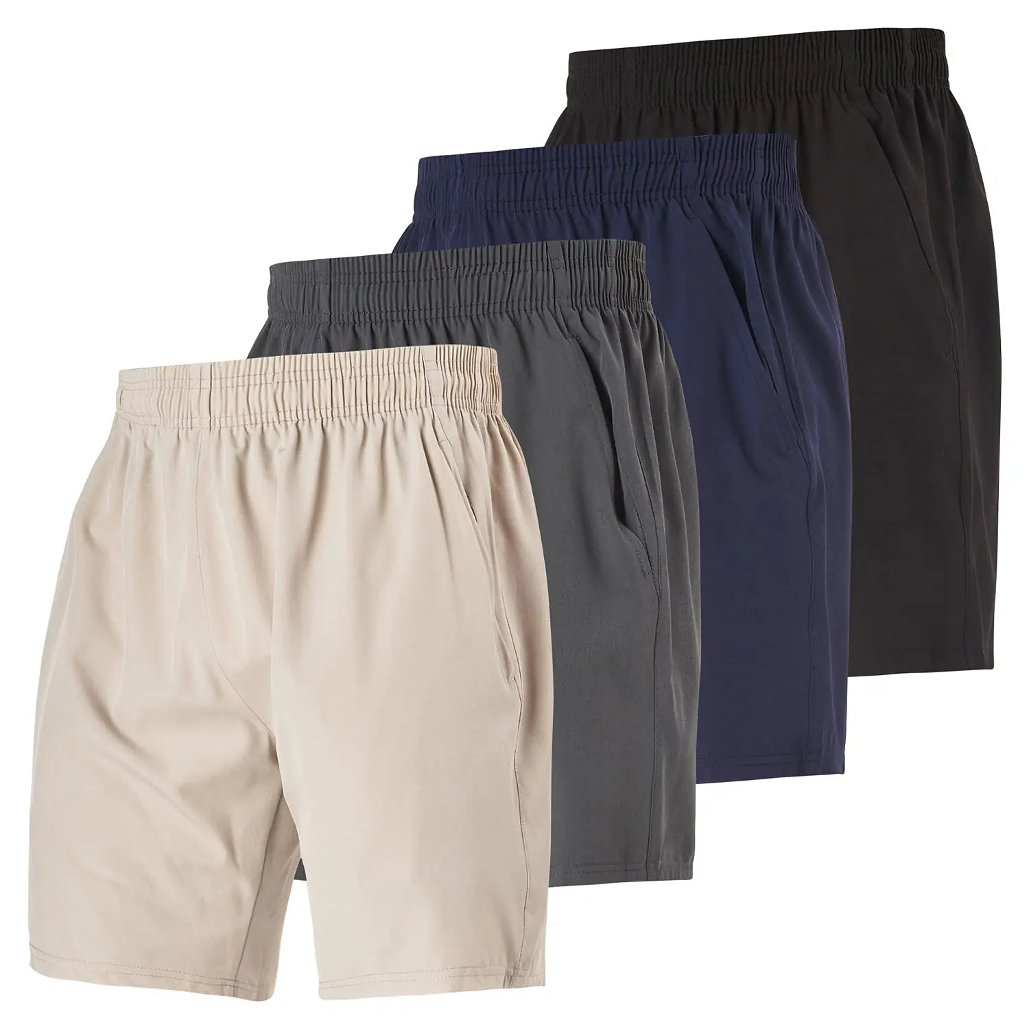 Men's Athletic Workout Shorts 4-pack