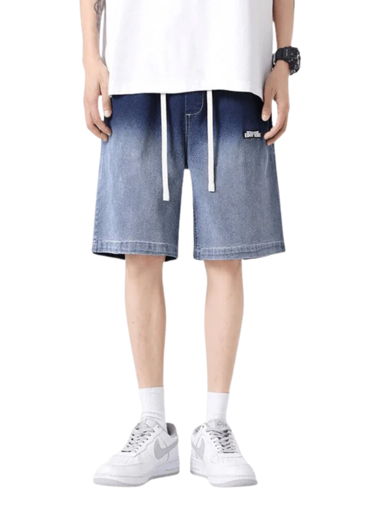 Gradient Jean Shorts