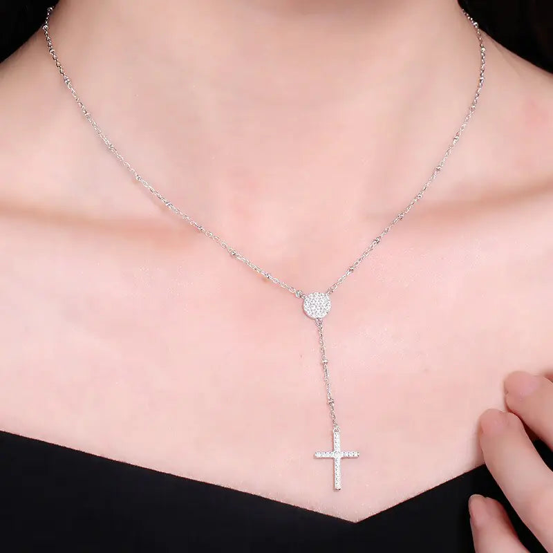 925 Sterling Silver Rosary Necklace