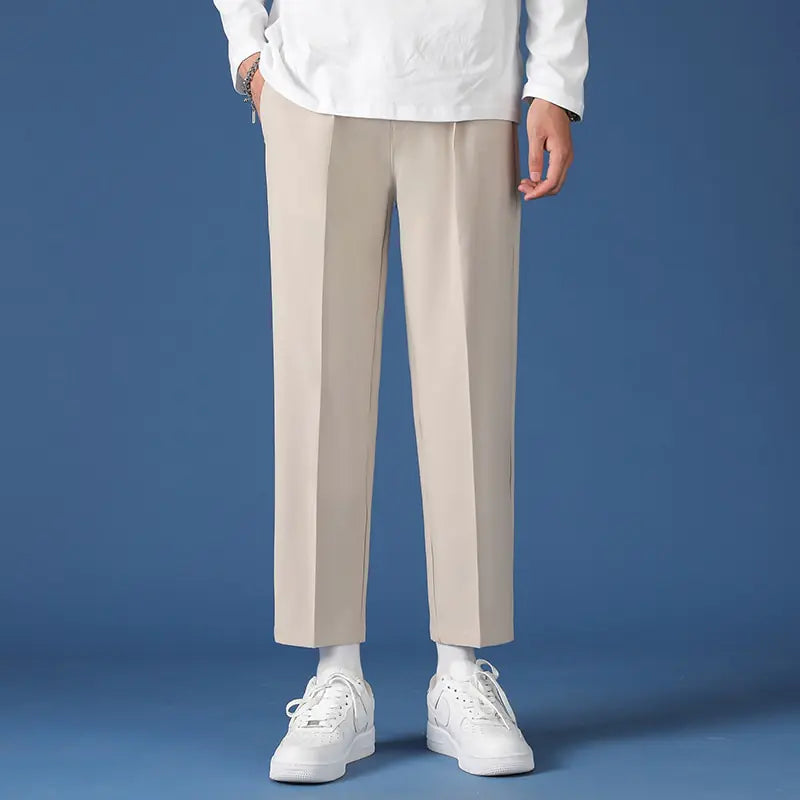 Buy khaki Korean Classic Nine Point Fashion Pants