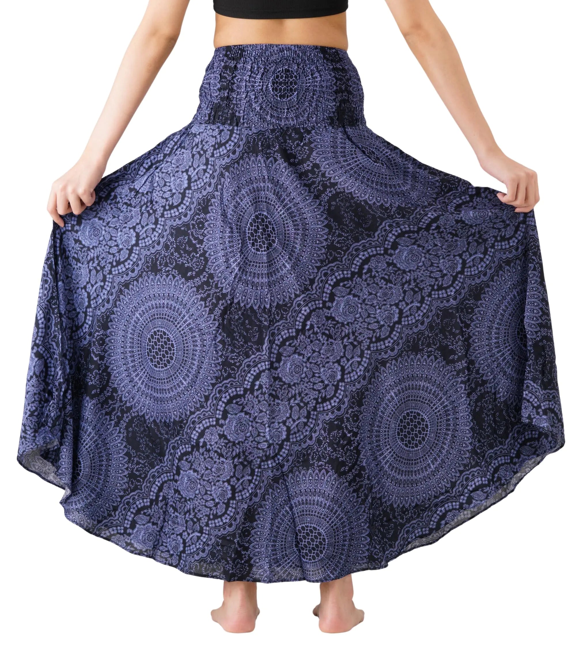 Plus Size Floral Maxi Boho Skirt - 0