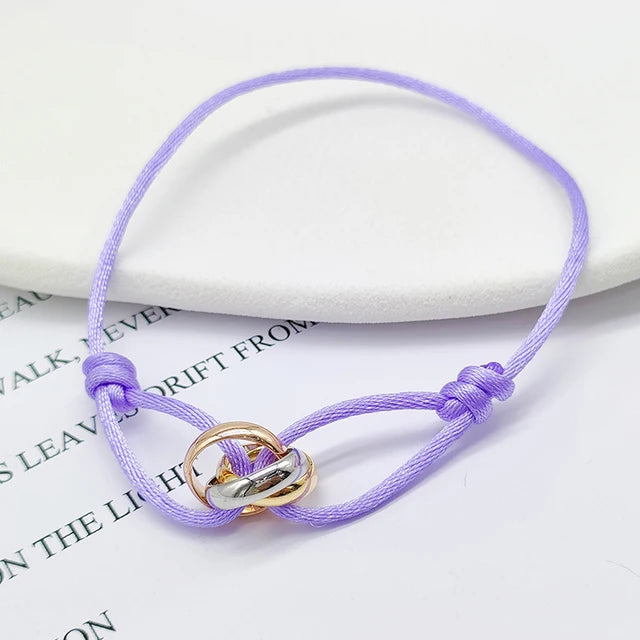 Buy light-purple Unisex Rope Bracelets