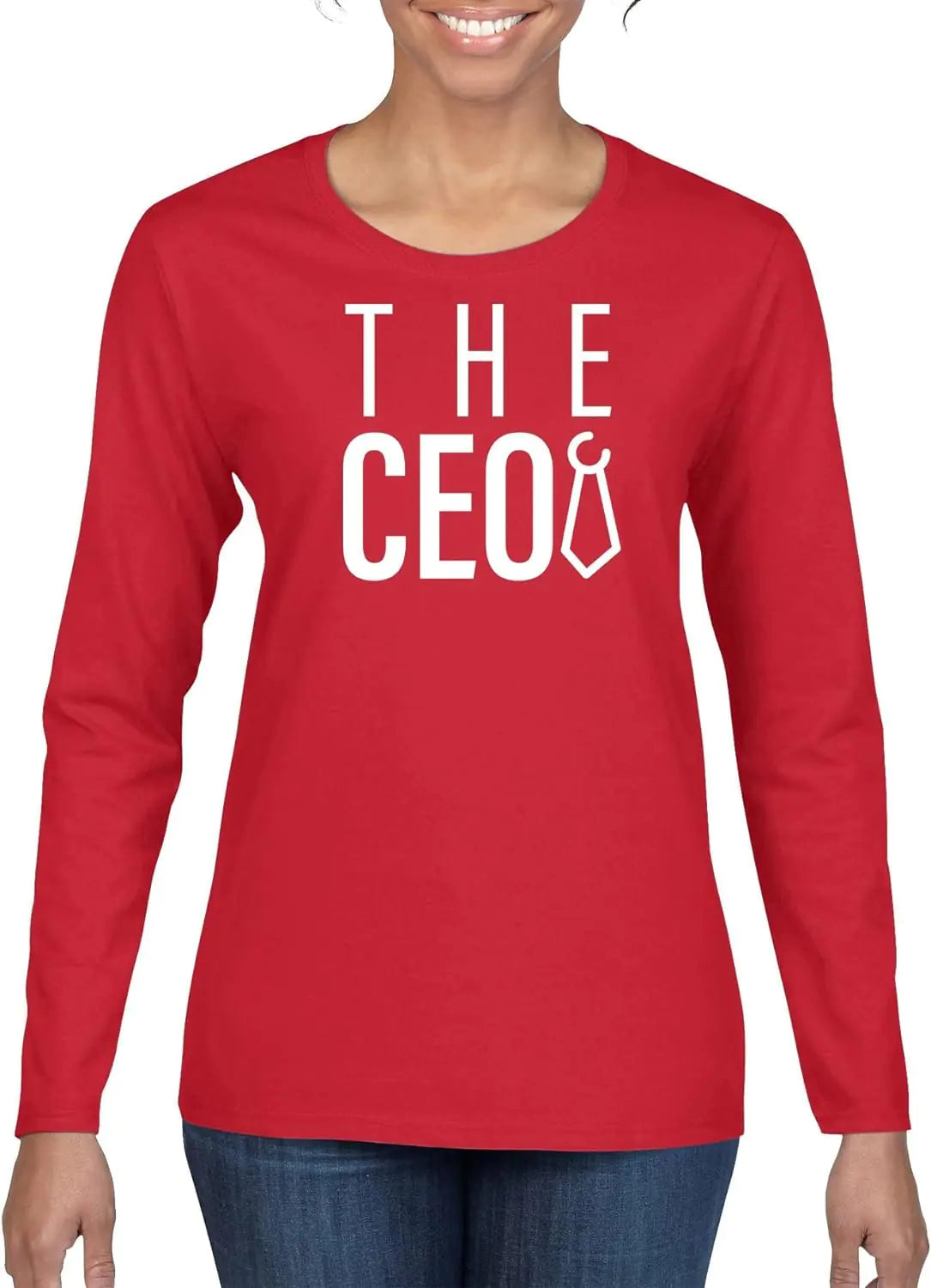 Buy red THE CEO Women’s Long Sleeve Shirt