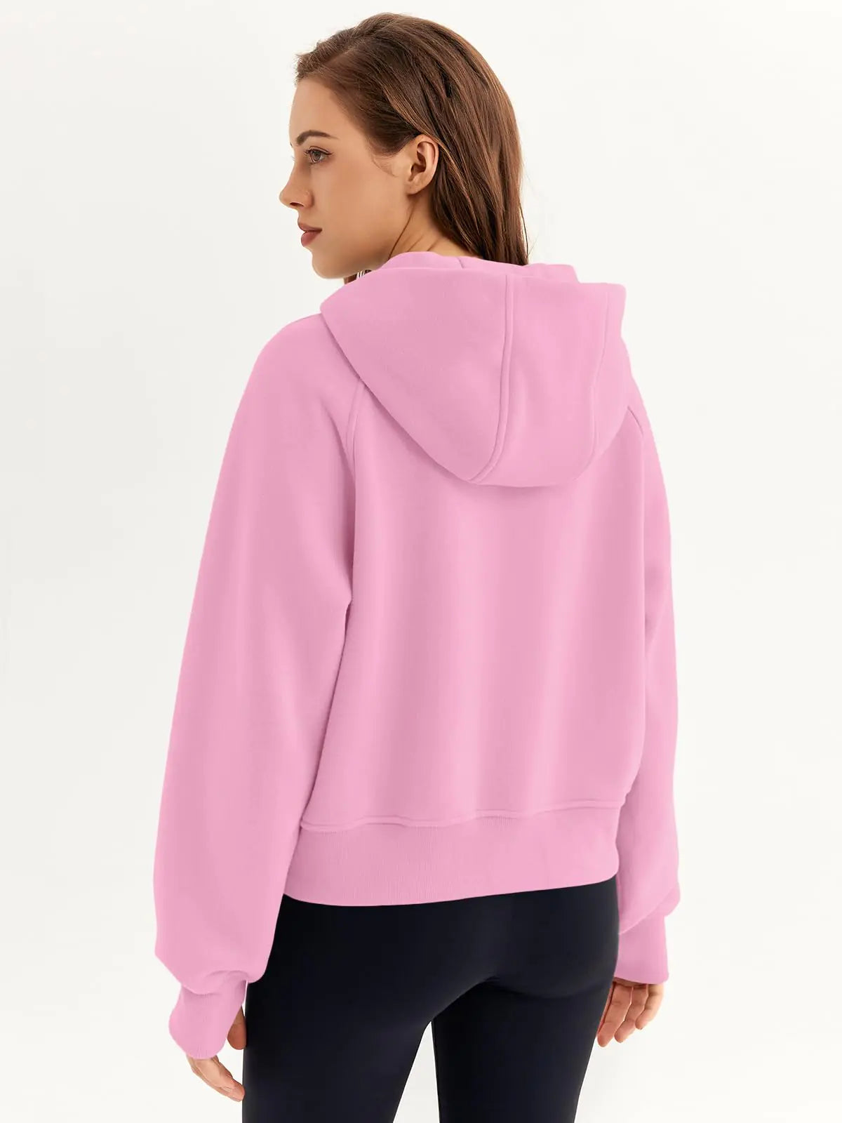 AUTOMET Women’s Oversized Fleece Zip-Up Hoodie