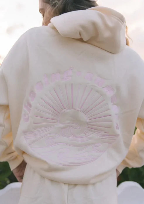 Buy cream-sunset Chasing Sunset Hoodies