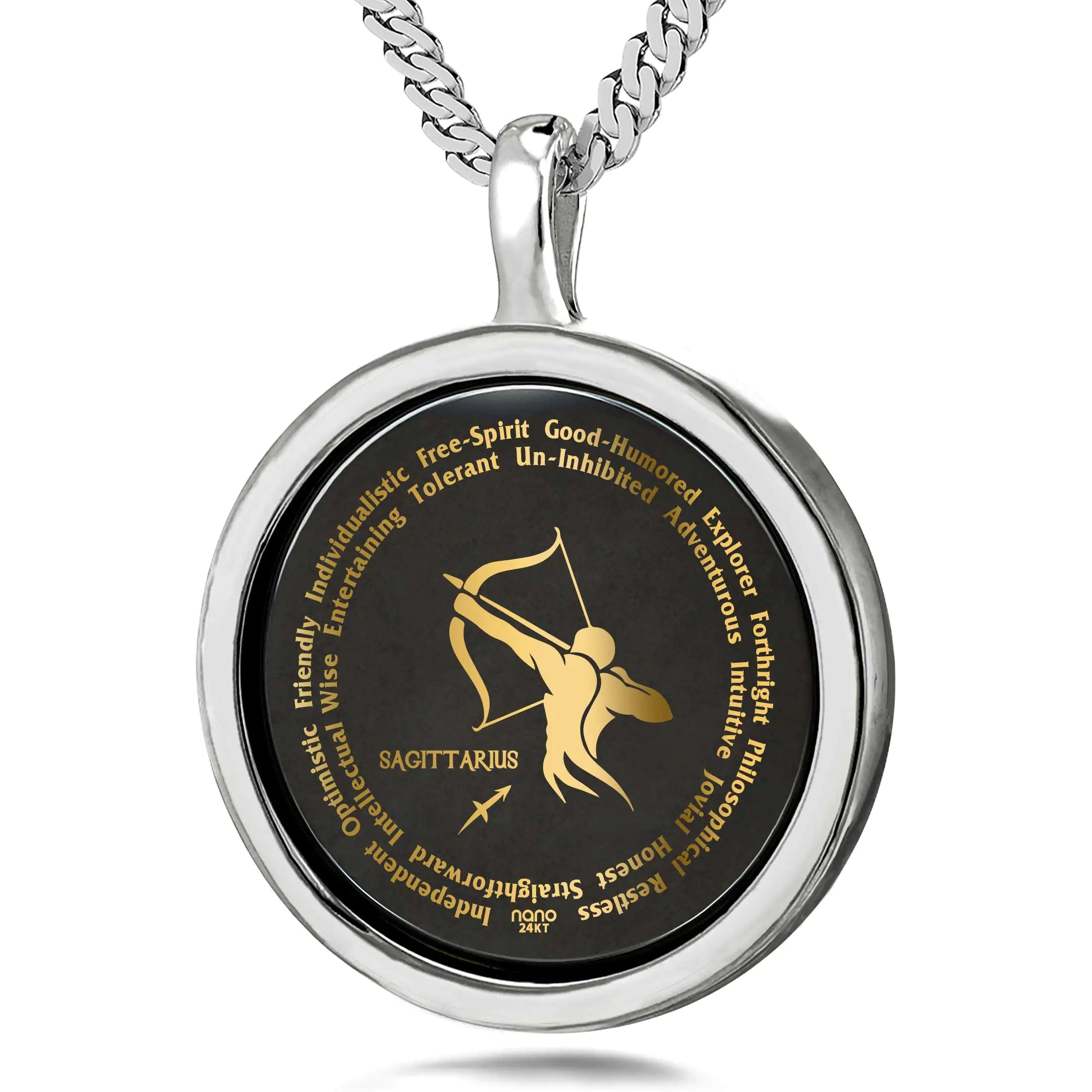 24k Gold Sagittarius Necklace for Zodiac Lovers - 0