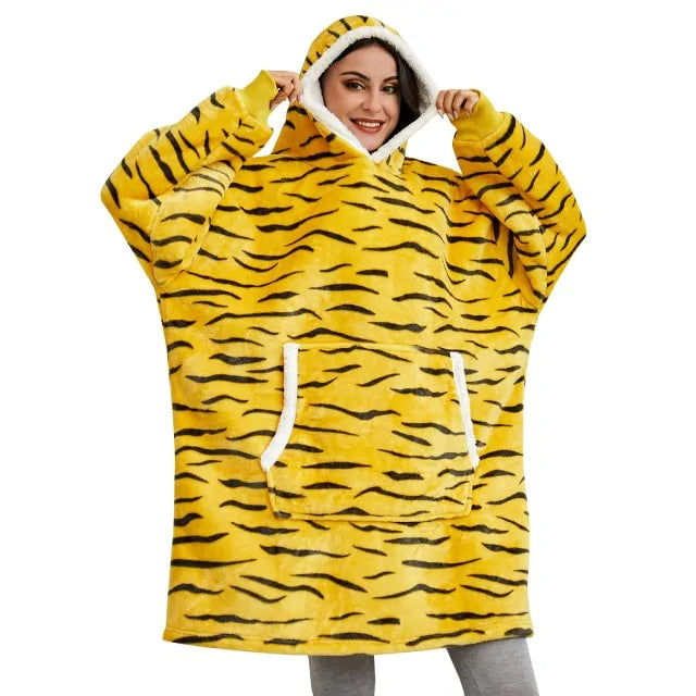 Buy tiger Women Oversized Warm Winter Hoodies