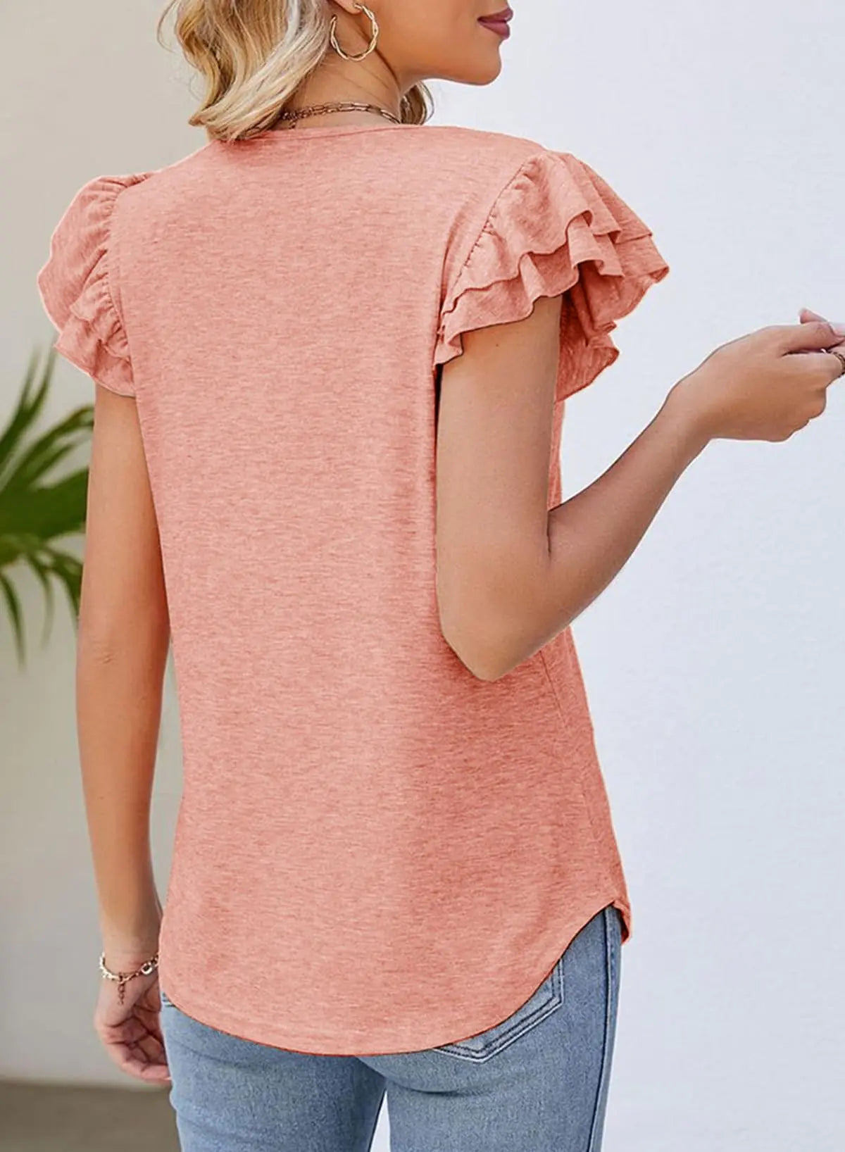 Women's Ruffle Short Sleeve Top