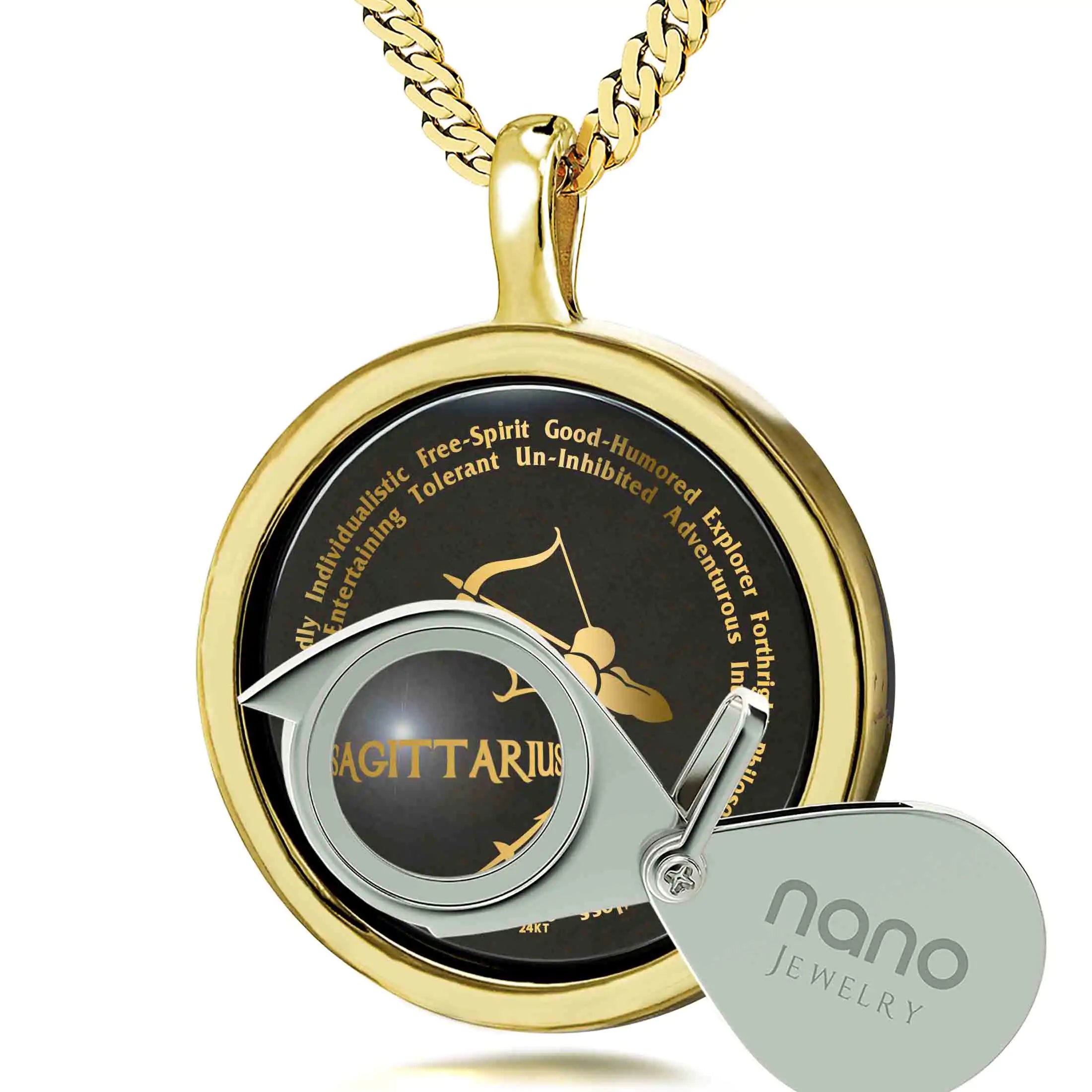 24k Gold Sagittarius Necklace for Zodiac Lovers