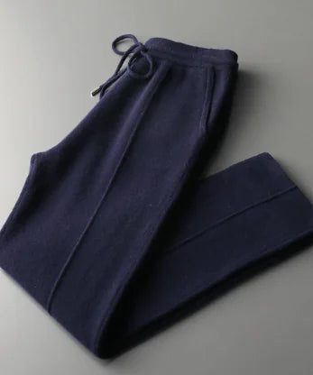 Buy dark-blue Men Pure Wool Knitted Pants