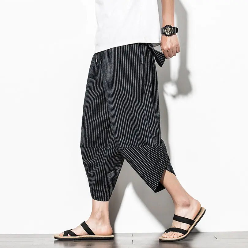 Buy black Men Chinese Style Casual Pants