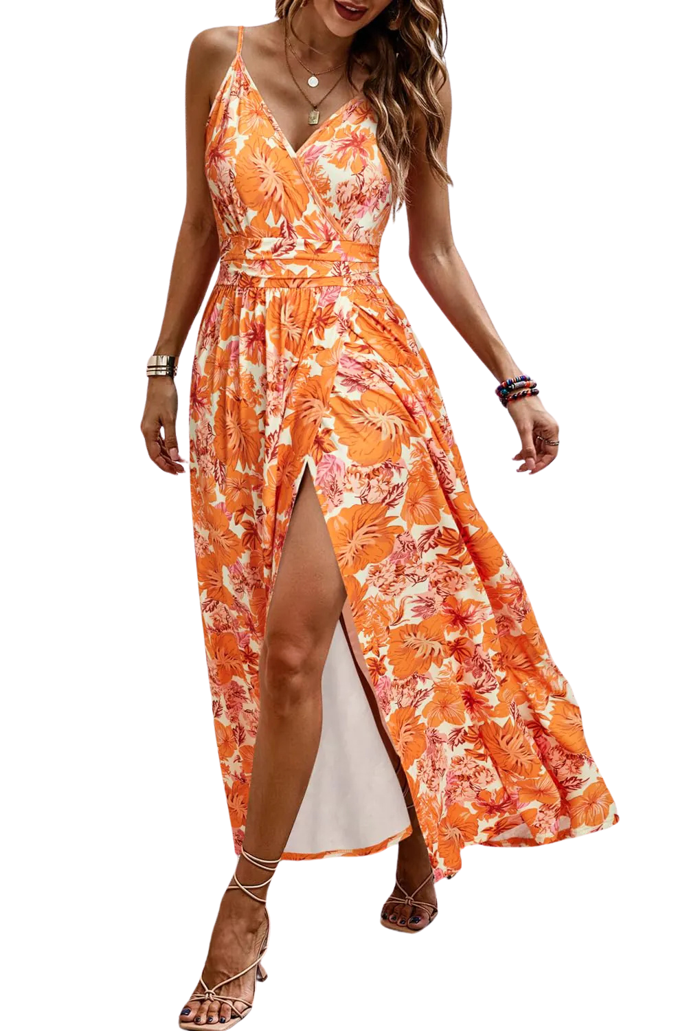 Women's 2024 Summer Boho Floral Maxi Dress