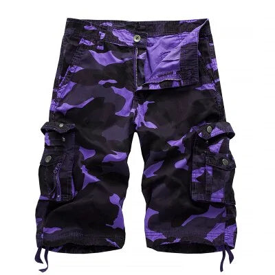 Buy purple Cargo Shorts Men Military