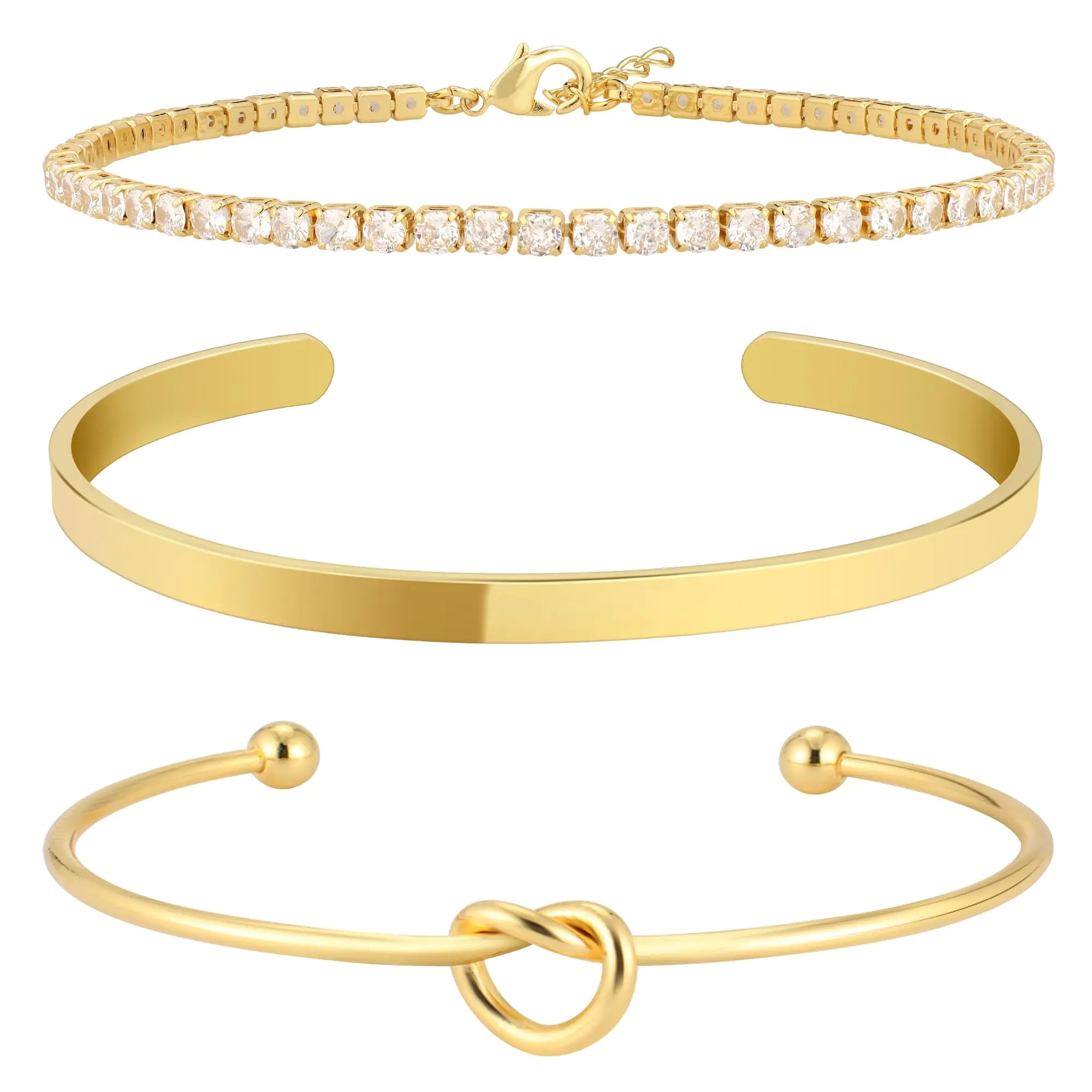 Gold Plated Bracelet Set for Women