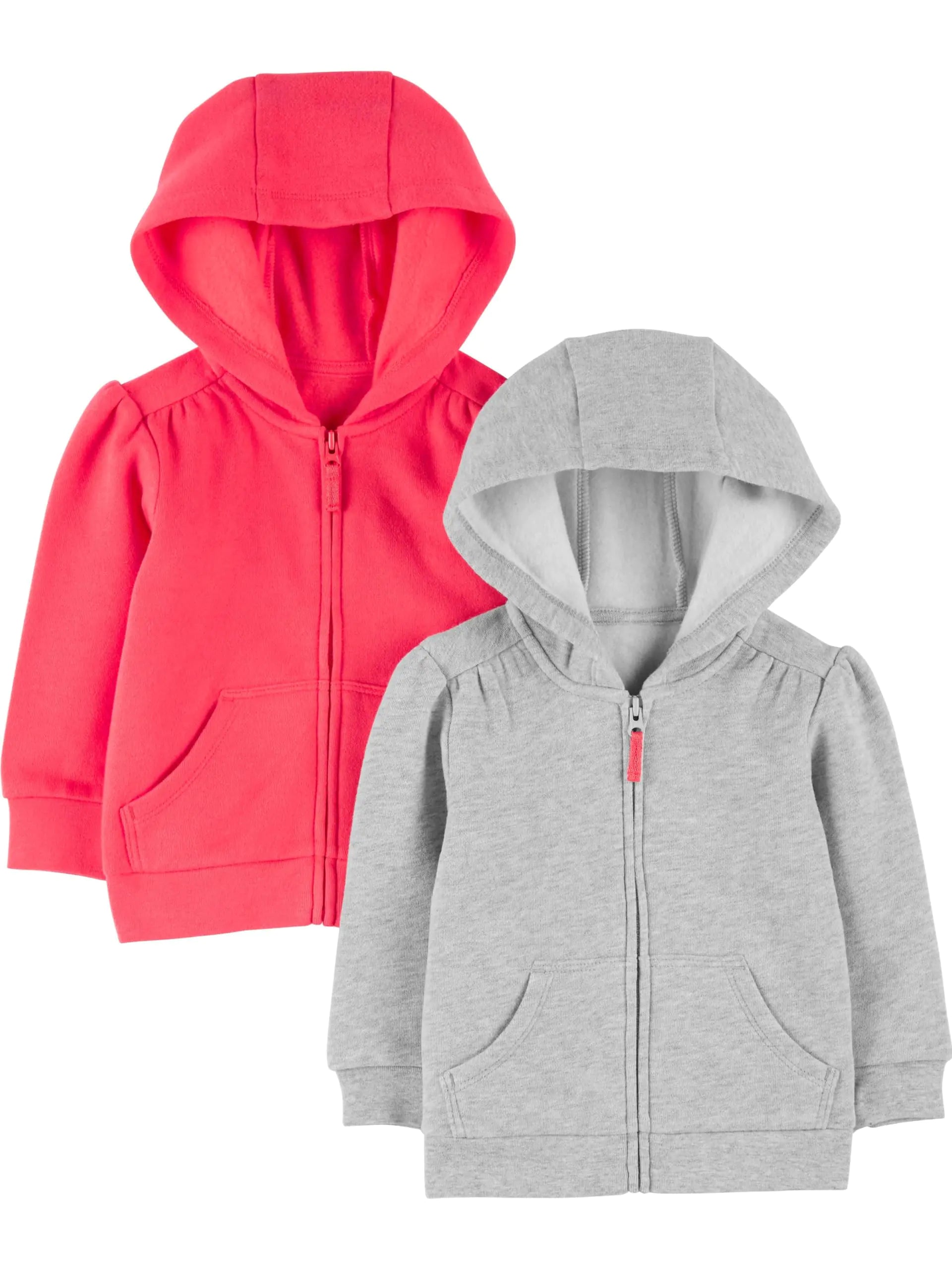 Simple Joys Girls' Fleece Zip Hoodies