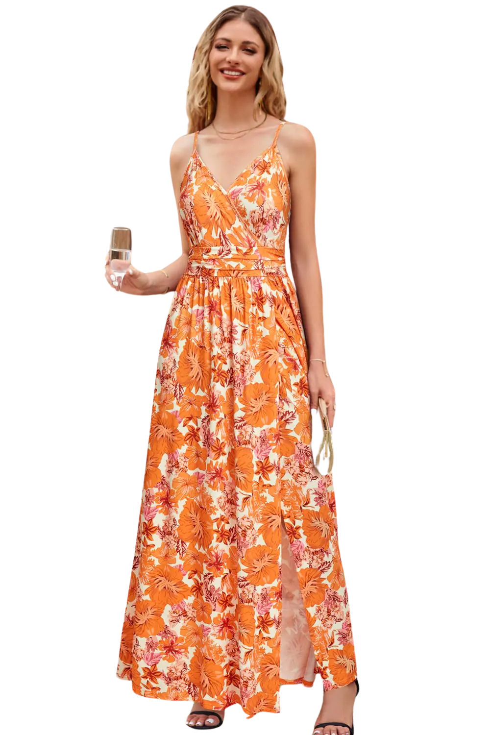 Women's 2024 Summer Boho Floral Maxi Dress