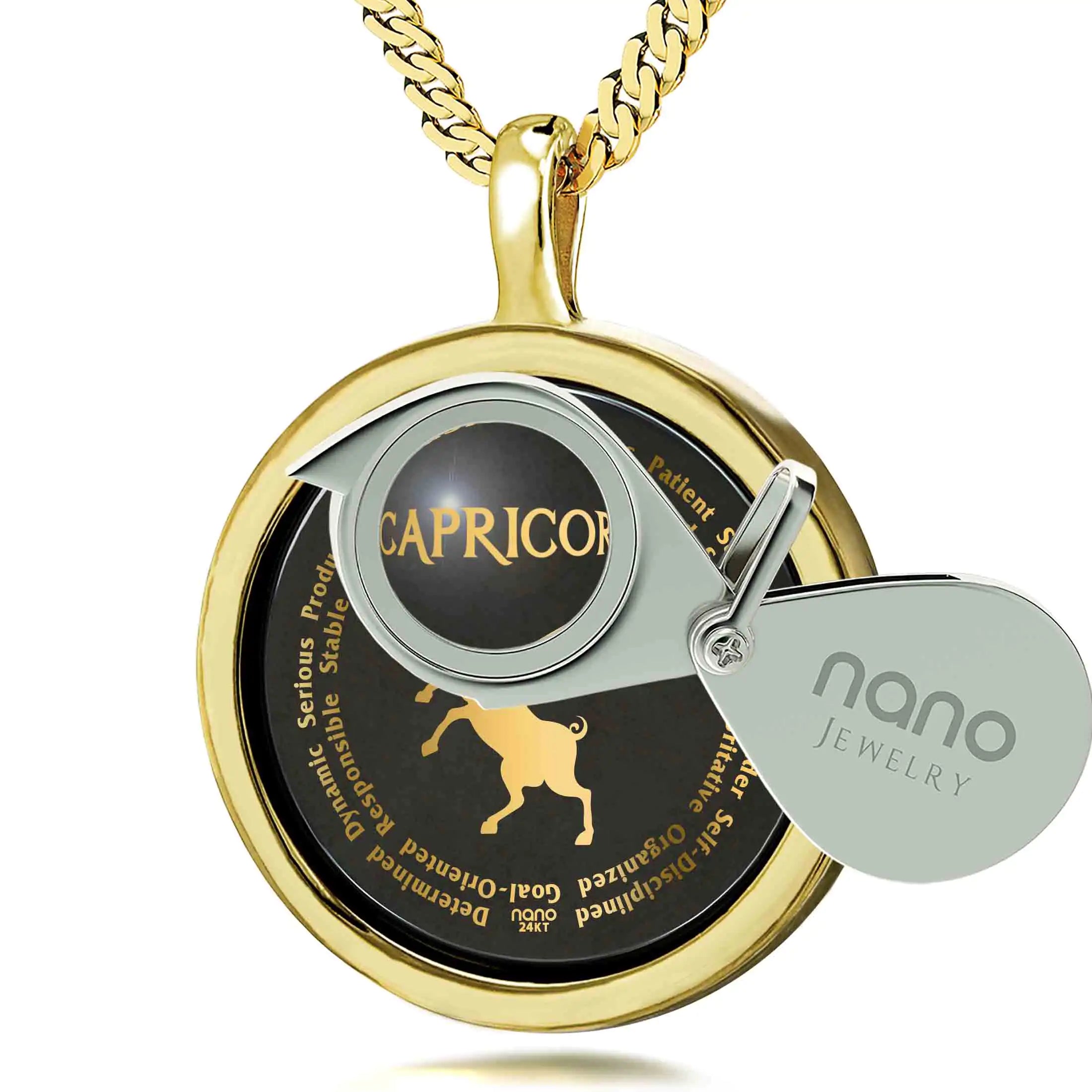 24k Gold Capricorn Zodiac Lovers Necklace