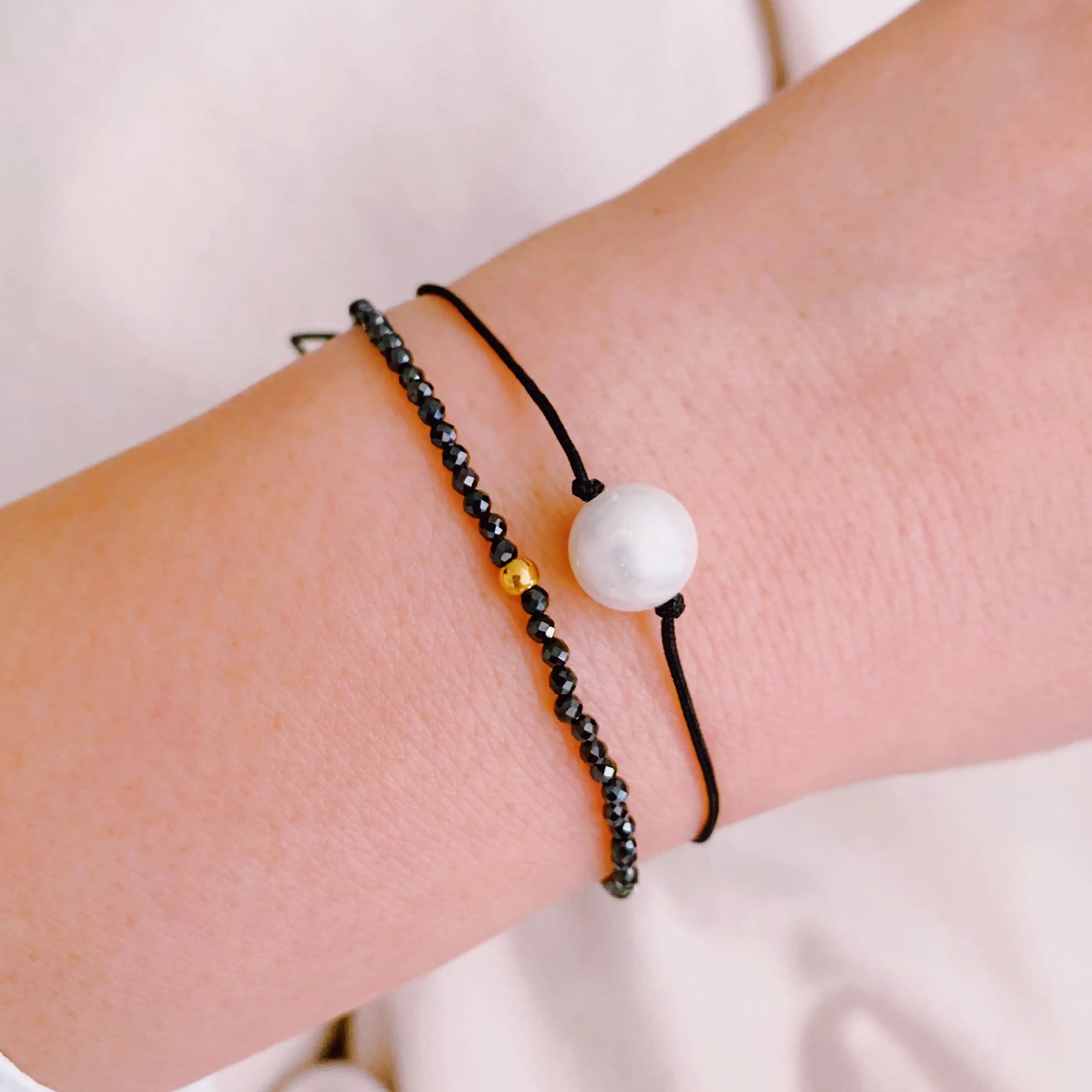 Buy black Genuine Pearl Color Dream Bracelet Set Of 2