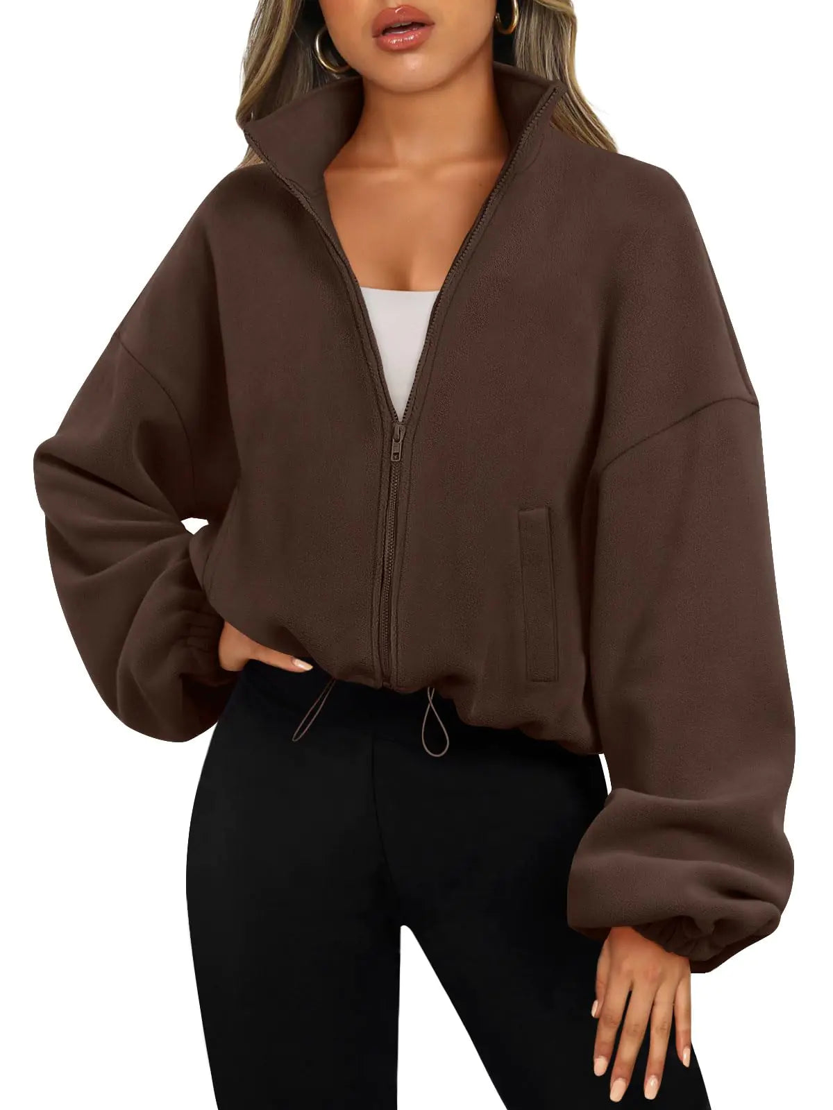 AUTOMET Women’s Zip-Up Sherpa Hoodie