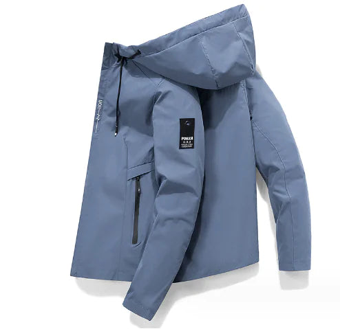 Buy blue Windproof Zipper Jackets