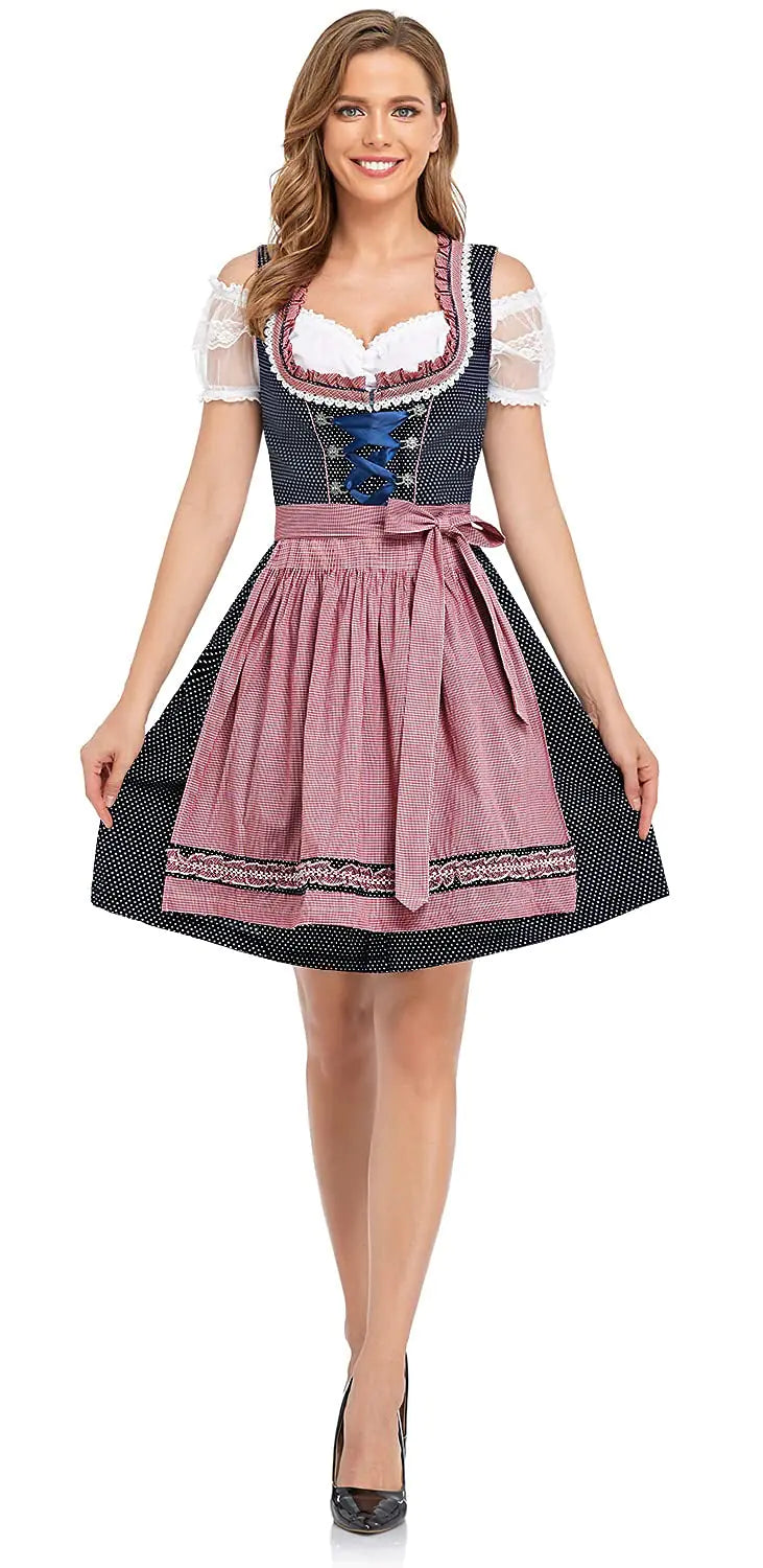 Women’s 3-Piece Bavarian Oktoberfest Dirndl Dress - 0