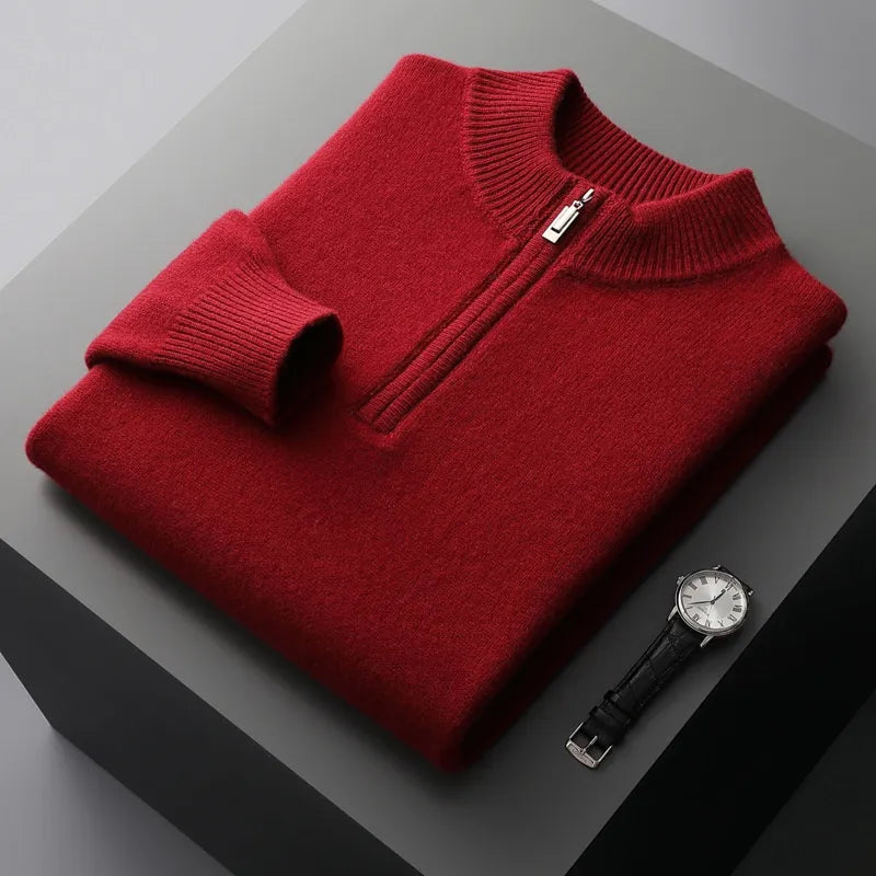 Buy rust-red Men&#39;s Business Casual Wool Sweater