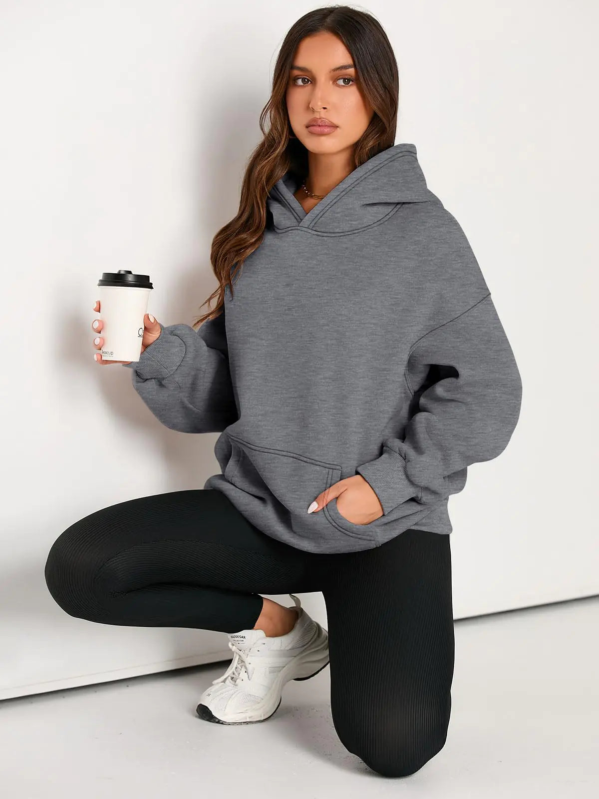 EFAN Women's Oversized Fleece Hoodie - 0