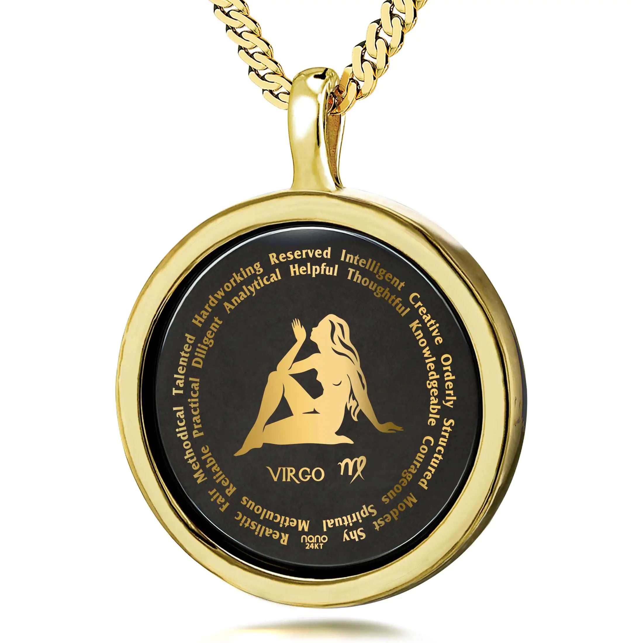 24k Gold Virgo Necklace for Zodiac Lovers - 0