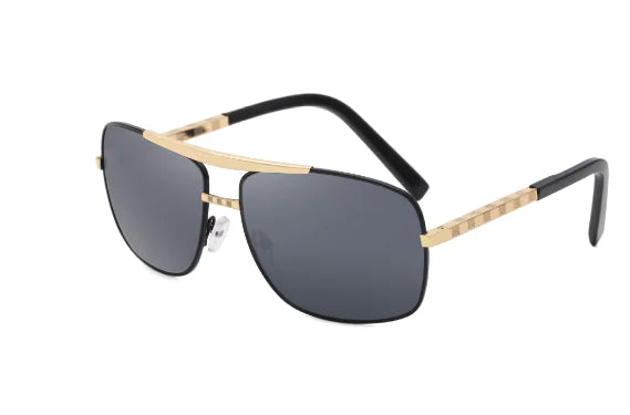 Buy black-gold Classic Square Sunglasses