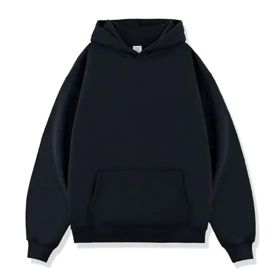 Solid Color Loose Trendy Hoodies for Men - 0