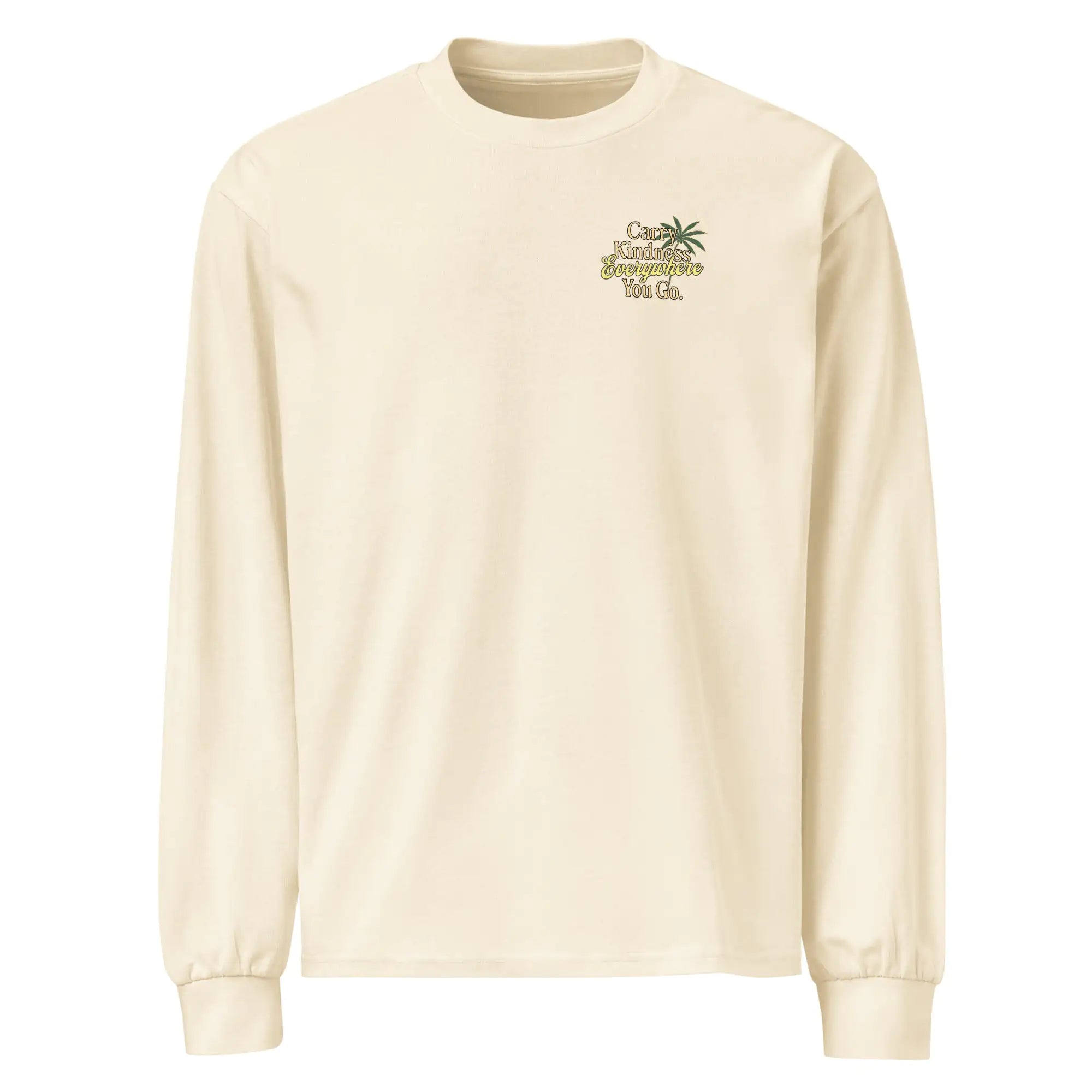 Buy ecru Kindness Everywhere Heavyweight Long Sleeve Shirt