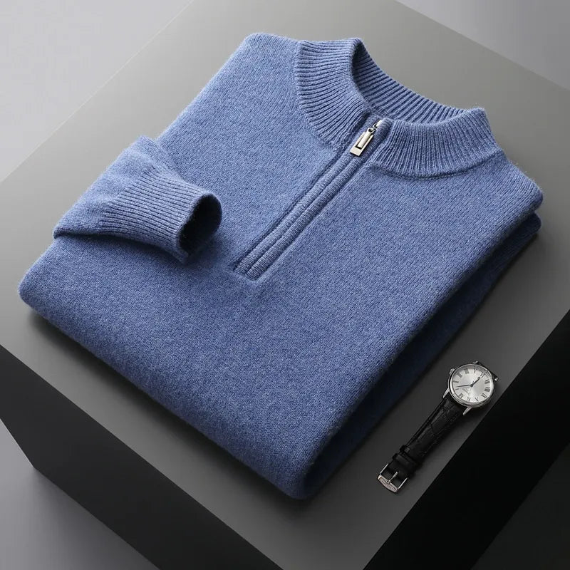 Buy blue Men&#39;s Business Casual Wool Sweater