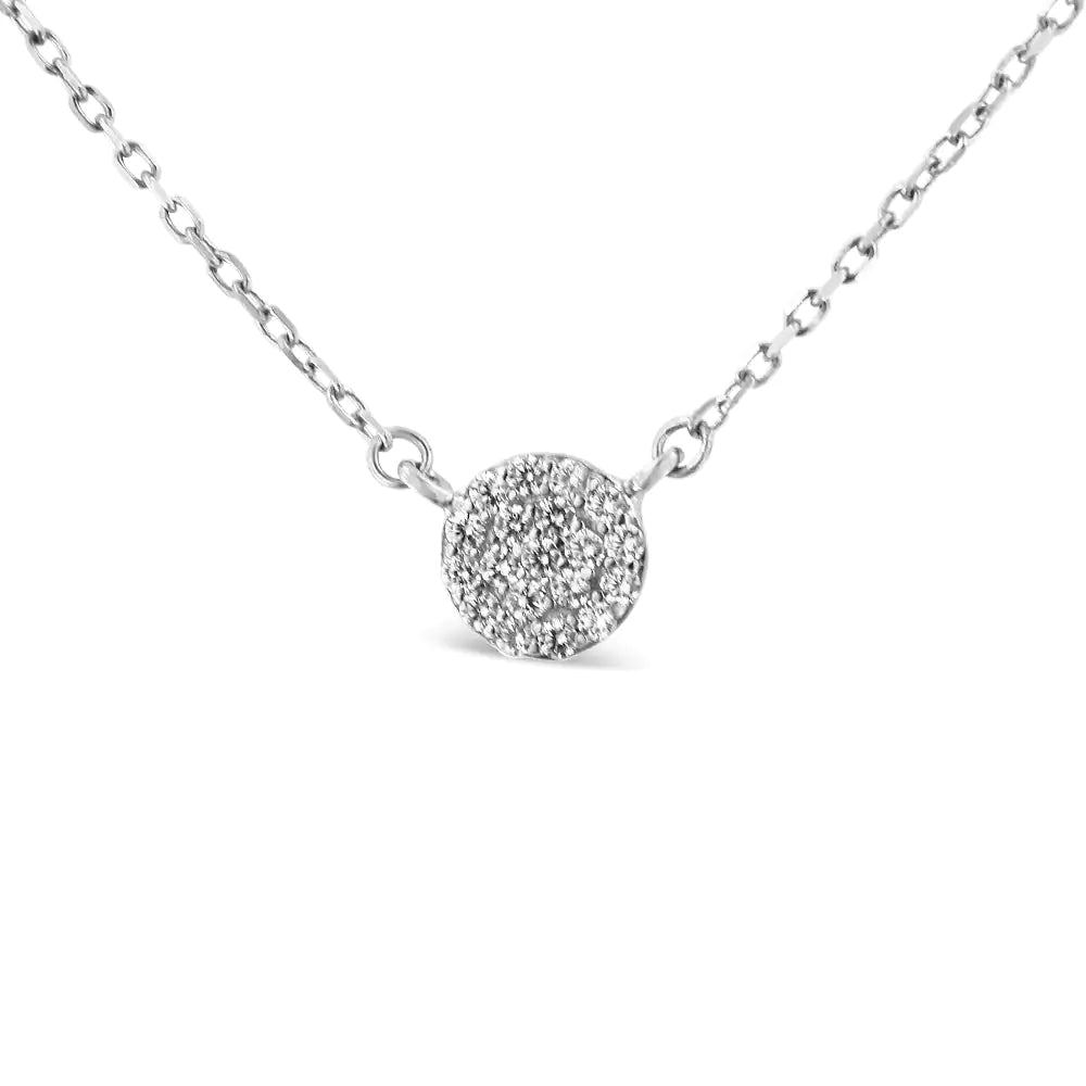 Sterling Silver Diamond Medallion Necklace, 1/2 Cttw, Multi-Strand, 18