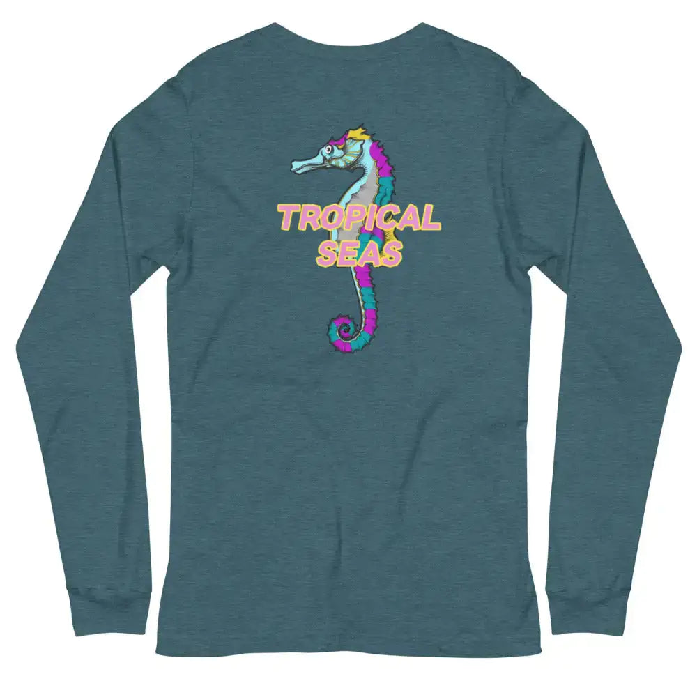 Buy heather-deep-teal Seahorse Long Sleeve Shirt