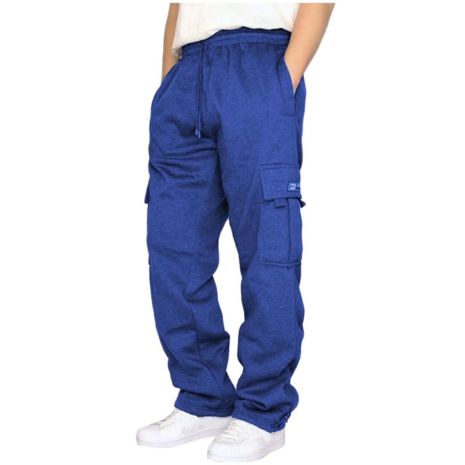 Men's Cargo Sweatpants Fleece Joggers with Pockets