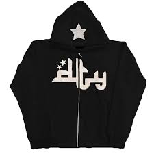 Buy navy Star Printed Zip Up Hoodies