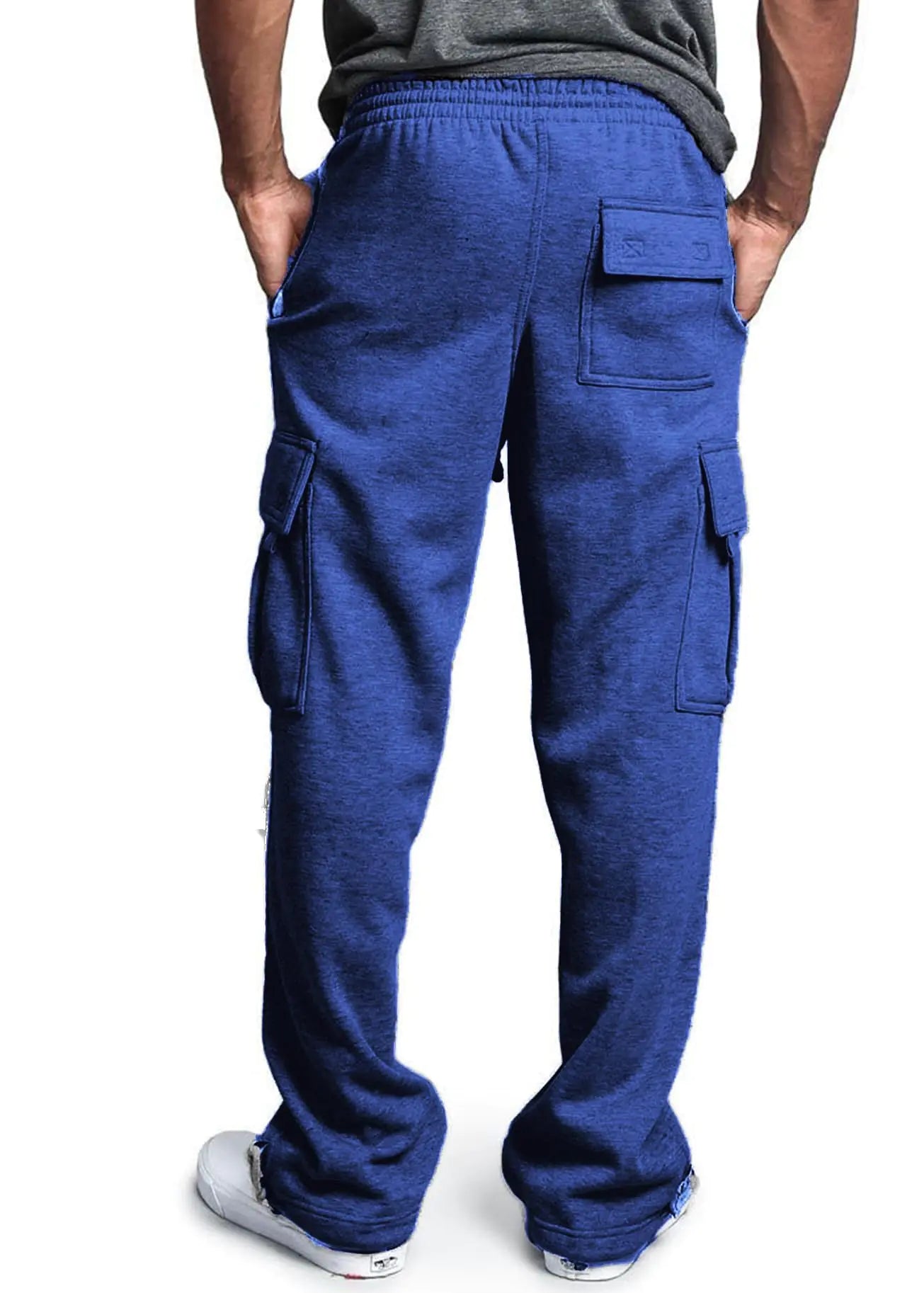 Men's Cargo Sweatpants Fleece Joggers with Pockets