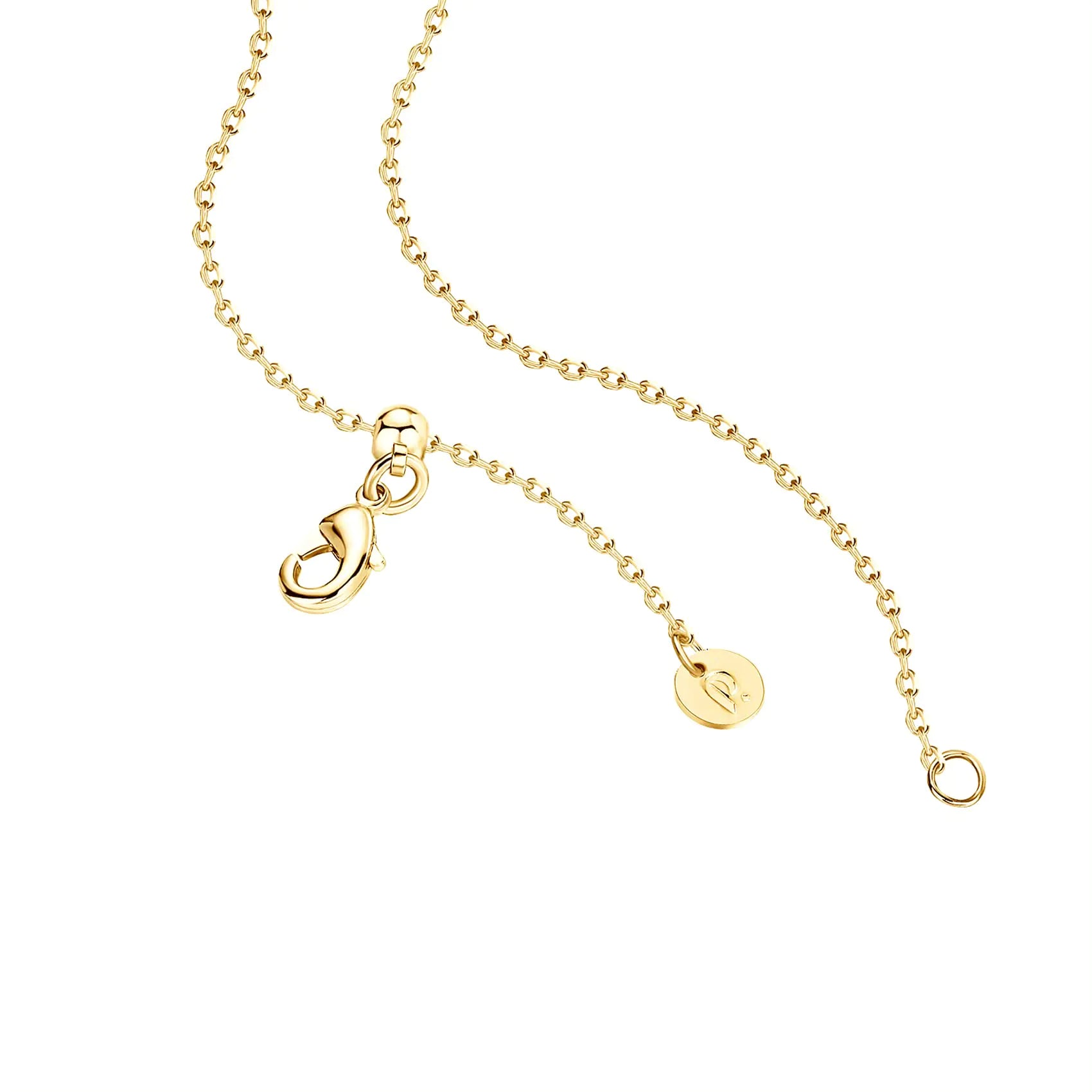 14K Gold Plated CZ Station Necklace - 0