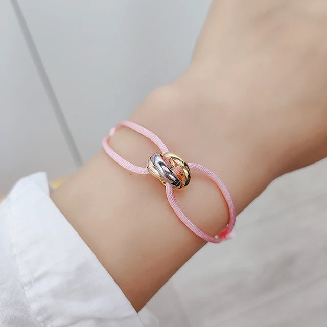 Buy light-pink Unisex Rope Bracelets